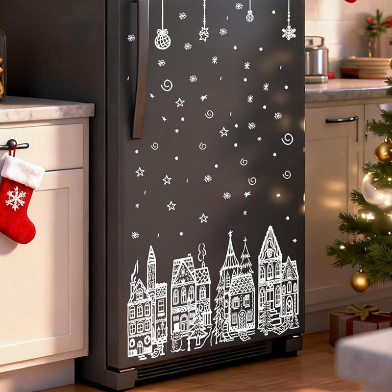 🎄Zestaw dekoracji okiennych w kształcie wioski bożonarodzeniowej🎅