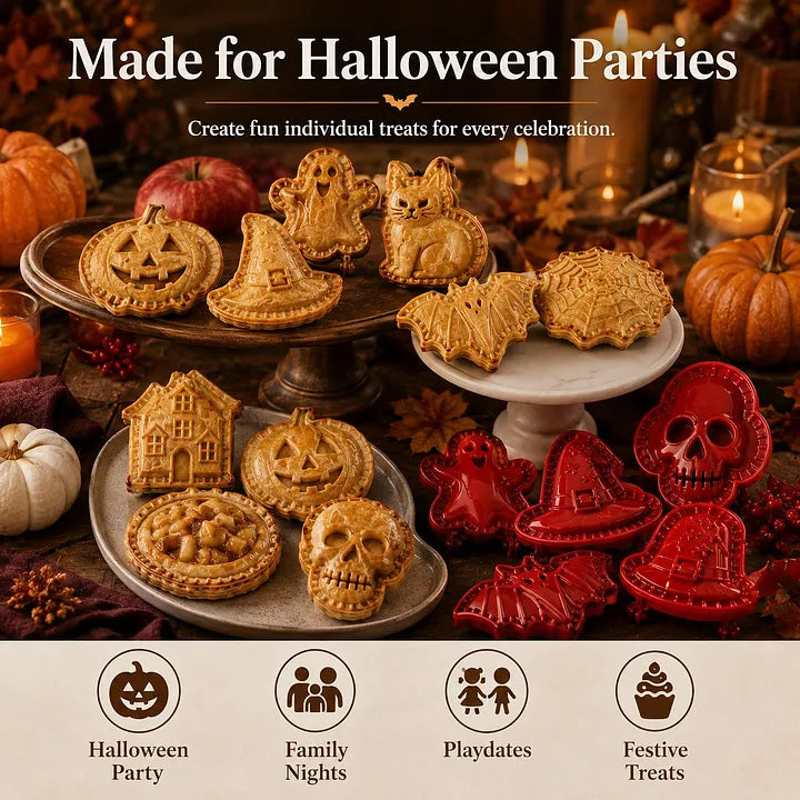 🎃 Zestaw 8 mini foremek do ciast na Halloween