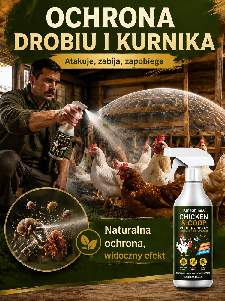 Specjalny spray dezynfekujący i odkażający do kurników