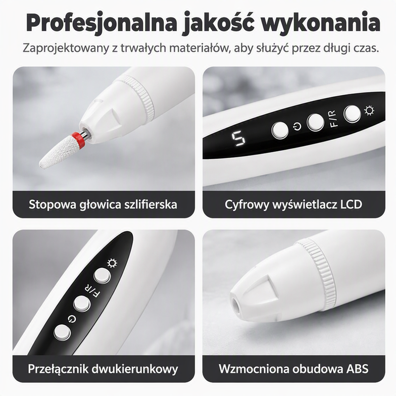 Męczy Cię ręczne opiłowywanie grubych paznokci, które zajmuje wieczność? – elektryczna pilniczka do paznokci z wysokim momentem obrotowym – wypróbuj szybkie i równomierne opiłowanie bez wysiłku. Na pobranie! 💅