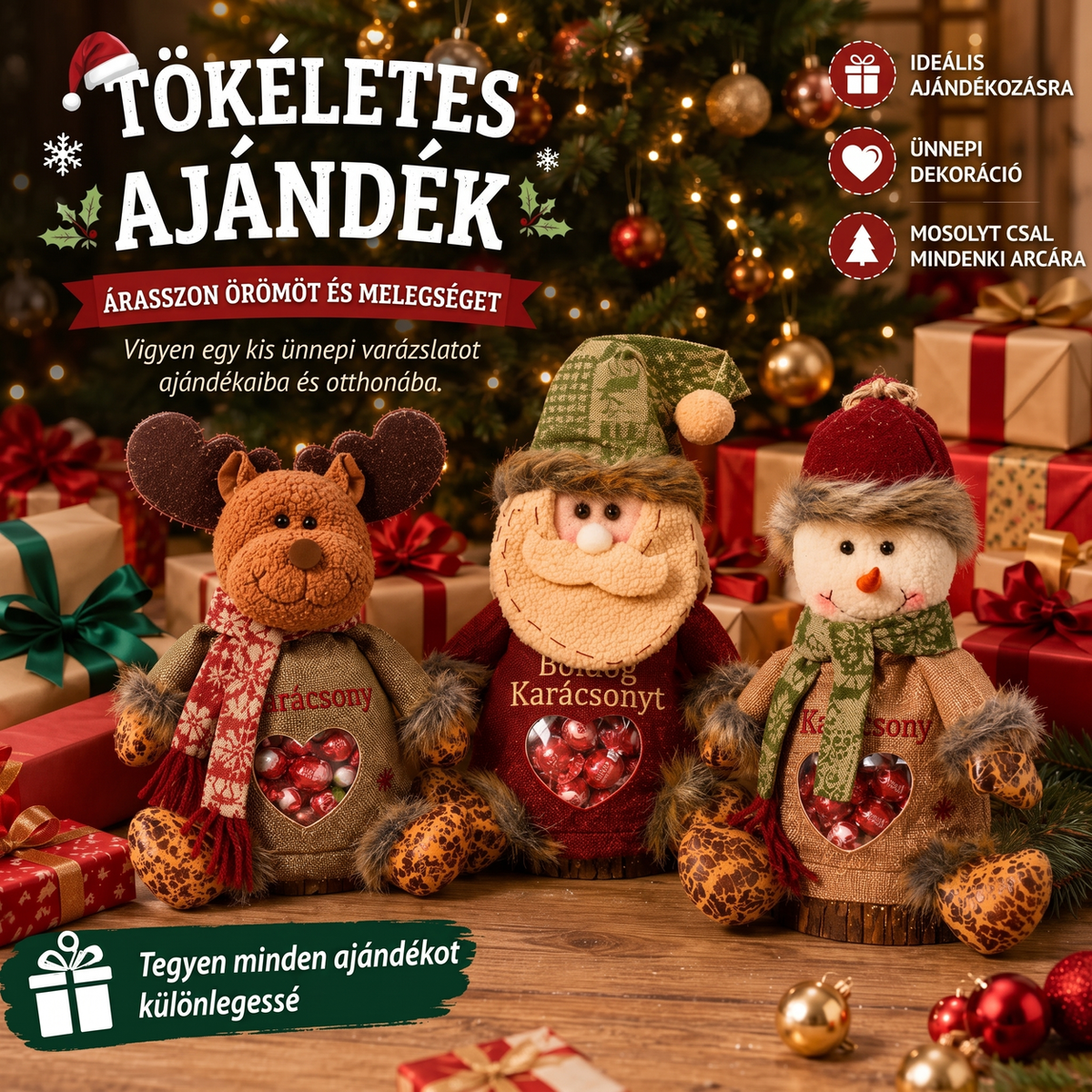 🎄🎁 49% ZNIŻKI – ostatni dzień! Świąteczne torebki prezentowe z suwakiem – Opakowanie świąteczne 🎅✨