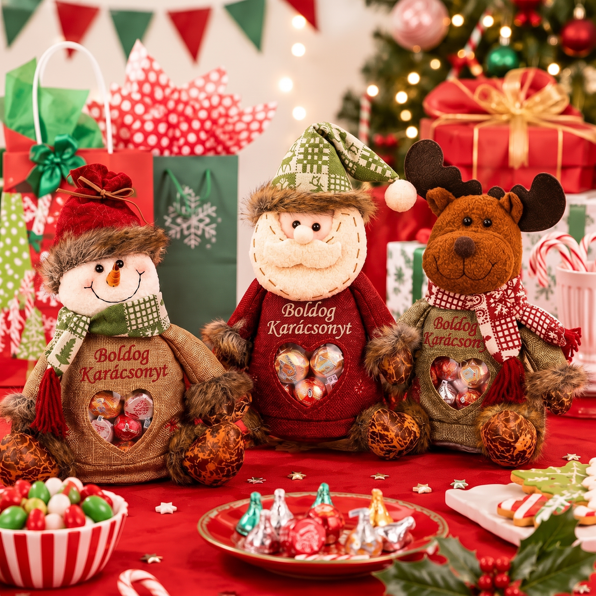 🎄🎁 49% ZNIŻKI – ostatni dzień! Świąteczne torebki prezentowe z suwakiem – Opakowanie świąteczne 🎅✨