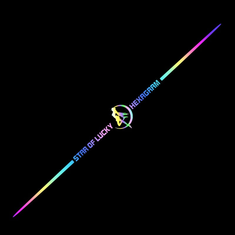 Naklejka samochodowa 3D kolorowa, laserowo odblaskowa, 4 szt.