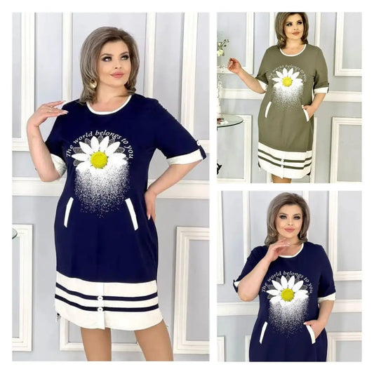 👗Nowa modna sukienka z nowymi kwiatami