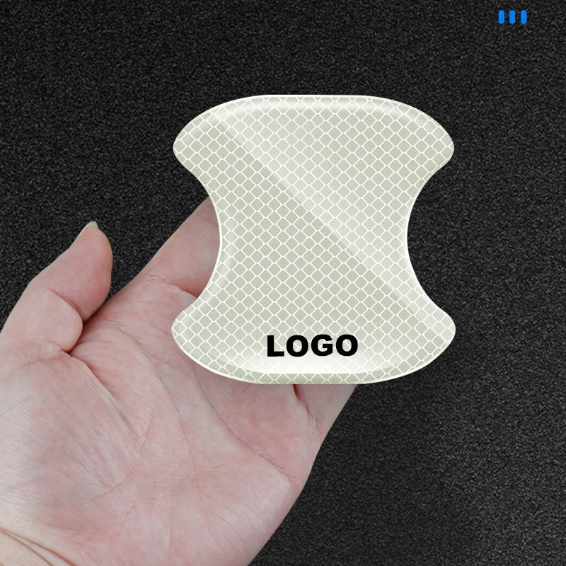 Naklejka na klamkę drzwi samochodu (miska drzwi + pasek antykolizyjny/zestaw 8 sztuk)