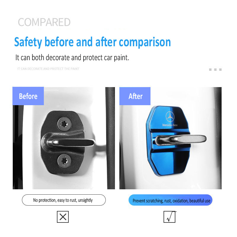 Gorąca wyprzedaż ✨50% zniżki ✨Osłona ochronna zamka drzwi samochodowych ze stali nierdzewnej, antykorozyjna🔥4 szt.🔥