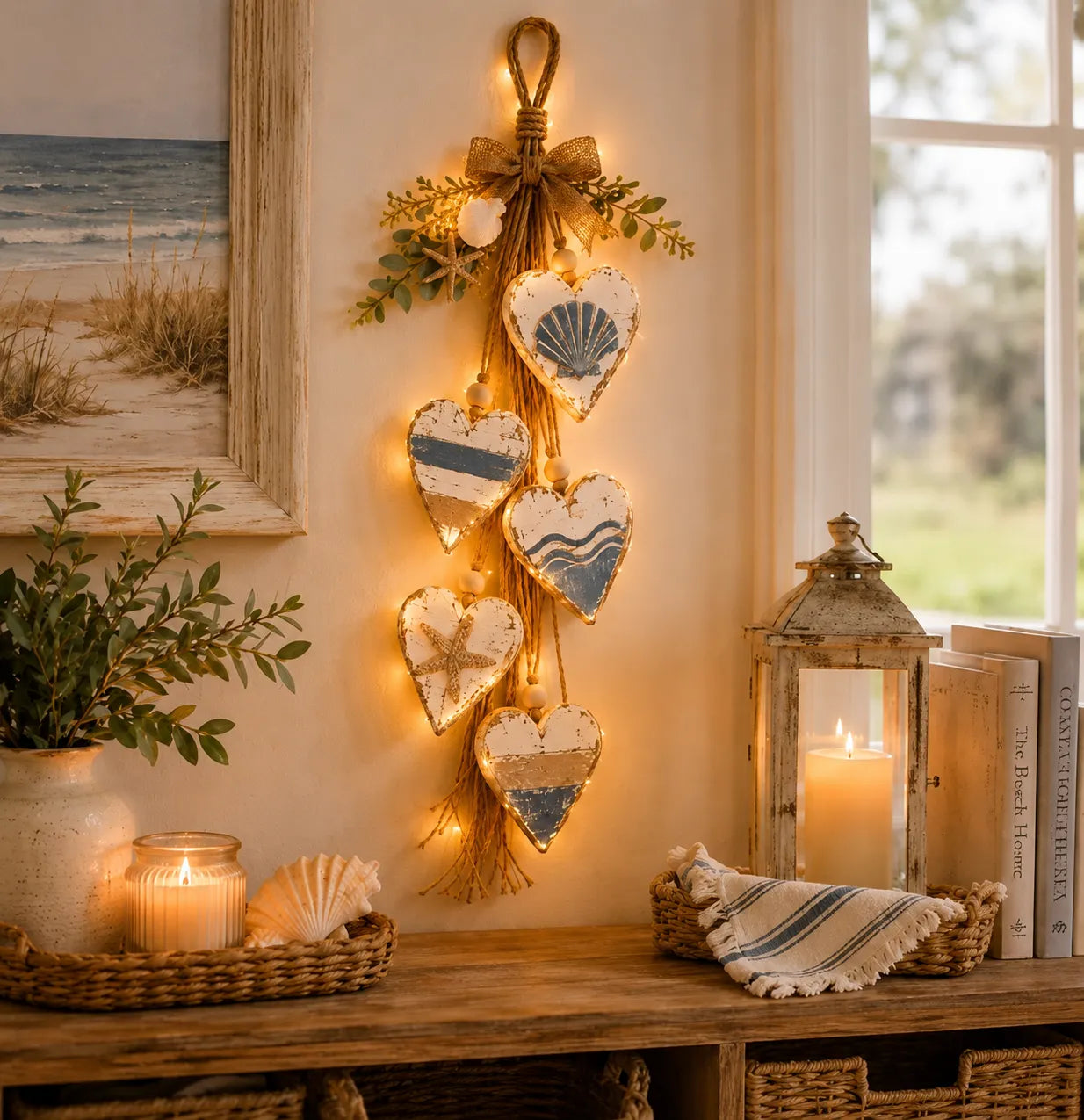 🤎 Wisząca dekoracja ścienna w kształcie serca