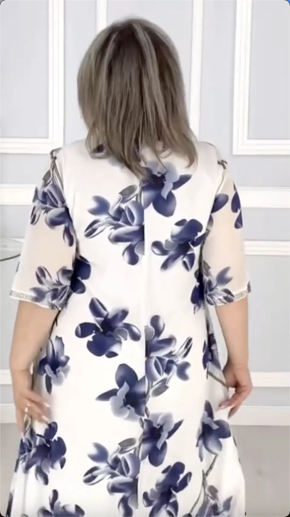 🌸2025 Nowa moda sukienki szyfonowe z nadrukiem