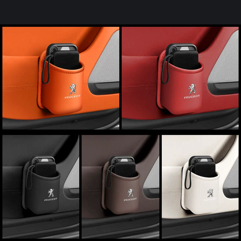 Leather Car Cup Holder Organizer