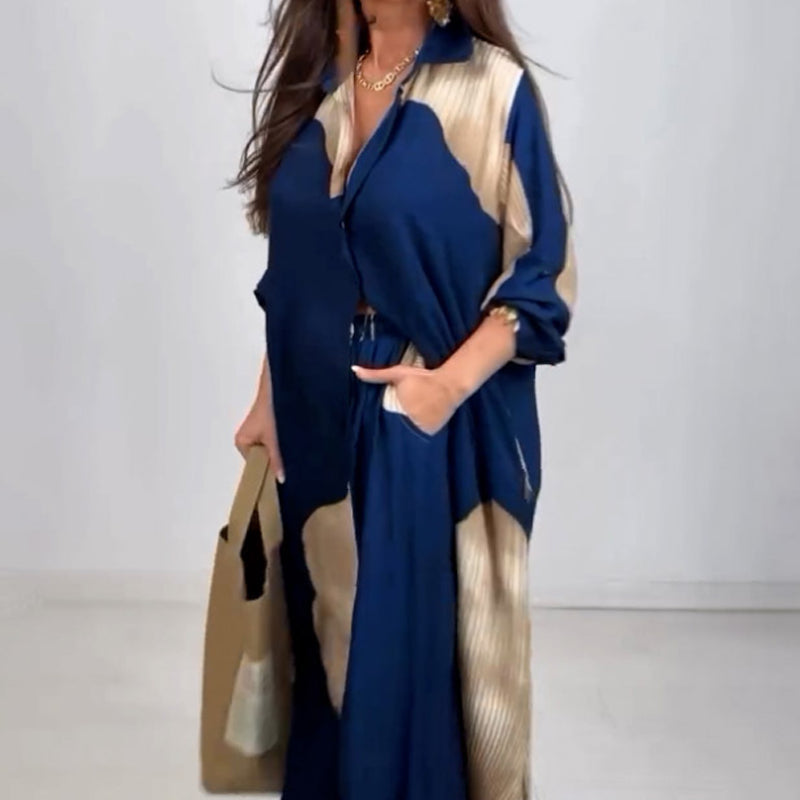 🌼Koszula z długim rękawem i ściągaczem oraz spodnie ze sznurkiem