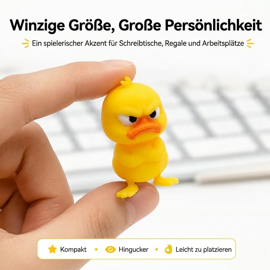 😠 Figurka Angry Duck Desk – Dodaj odrobinę zawadiackiego charakteru swojemu biurku! 🐥