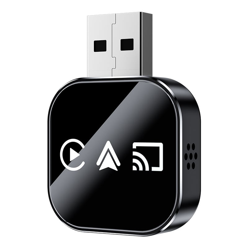 📶 Ulepszony w 2026 r. 3 w 1 ekran lustrzany telefonu iOS, przewodowy adapter CarPlay do bezprzewodowego
