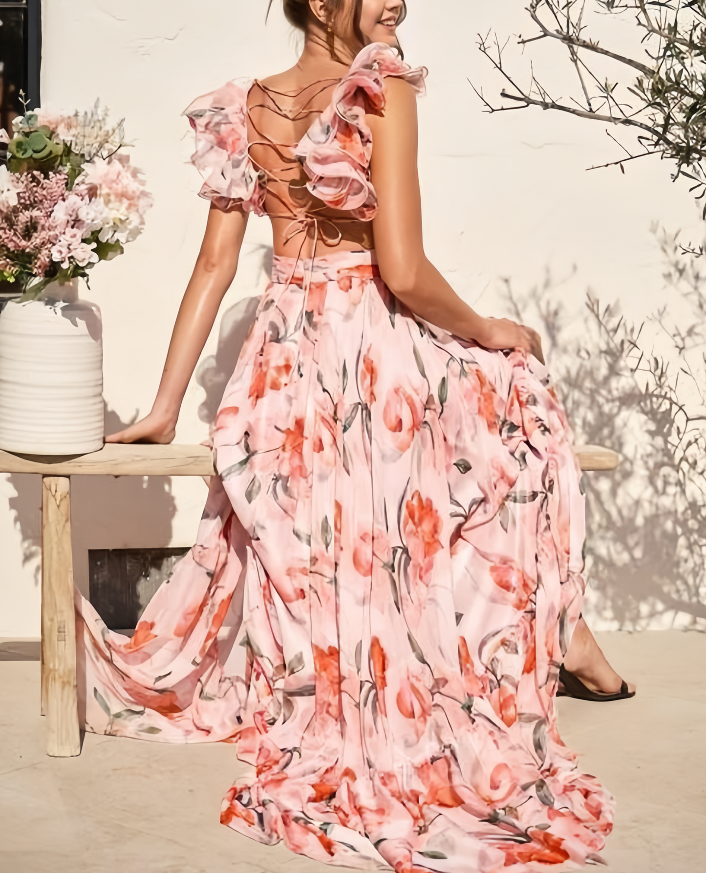 🍓Seksowna i elegancka plisowana sukienka z nadrukiem