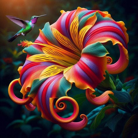 Nasiona kwiatów spiralnych Rainbow Swirl – rzadki kwiat