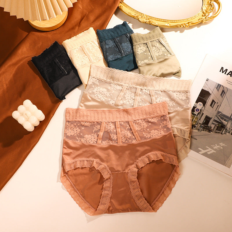 【🌷Kup 1 i otrzymaj 2 gratis】Seksowne bezszwowe majtki z jedwabiu podnoszące biodra z kontrolą brzucha