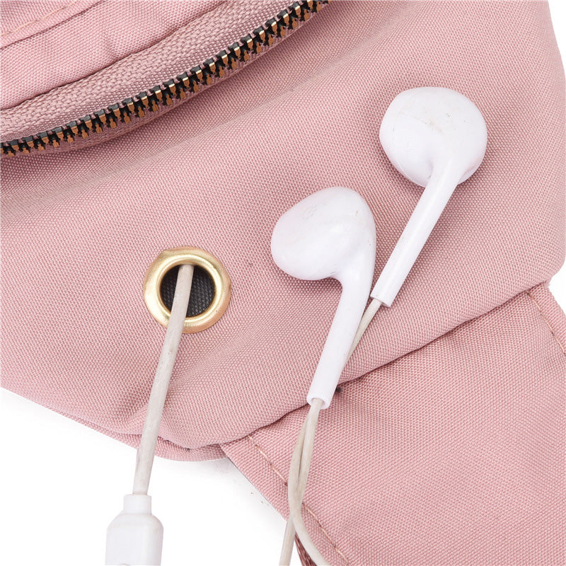 💥Wielokieszeniowa torba na zamek z otworem na kabel