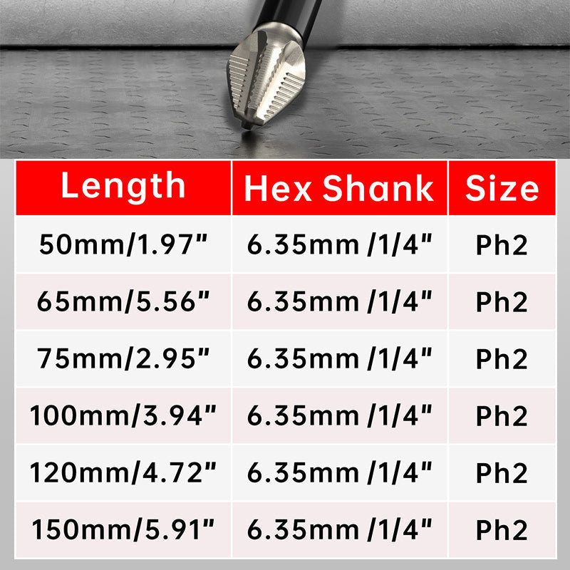 🔥Zestaw 6 bitów do wkrętaków krzyżakowych