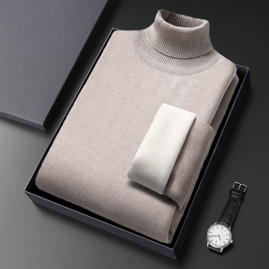 Zimowy męski sweter z golfem