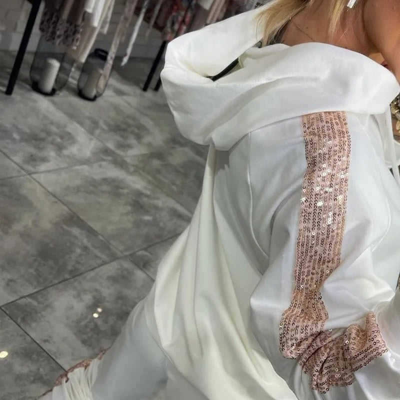 🌷Nowości na jesień✨Damski komplet top i spodnie ze sznurkiem, 2 sztuki