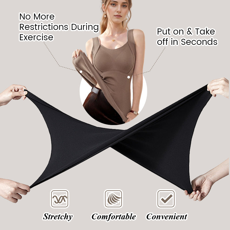 Pogrubiony ciepły podkoszulek z półką na biustonosz