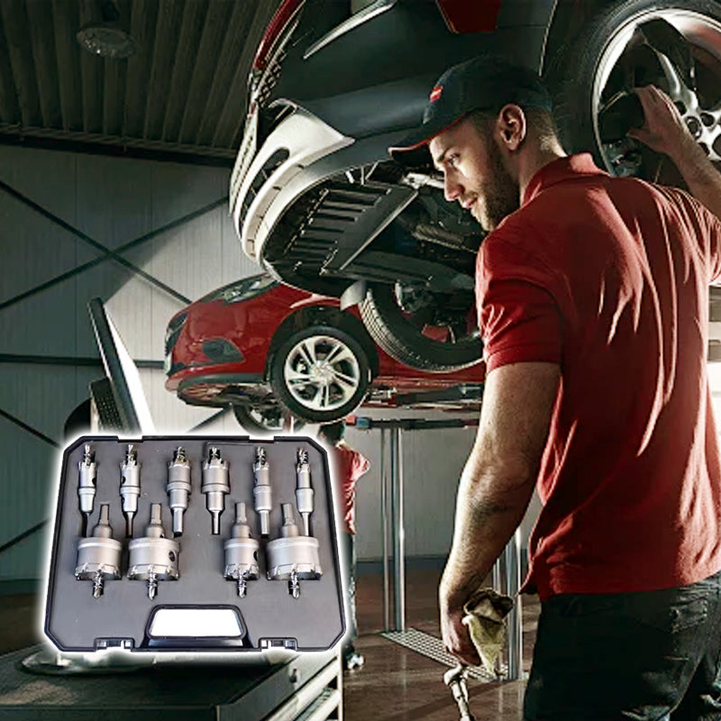 【✨Zwiększona wydajność】🔧Otwornica do metalu z końcówką z węglika spiekanego