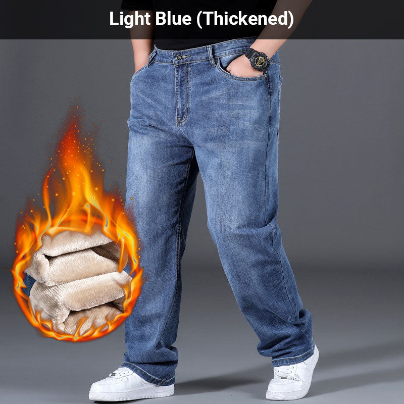 Stylowe, luźne jeansy z wysokim stanem i prostą nogawką