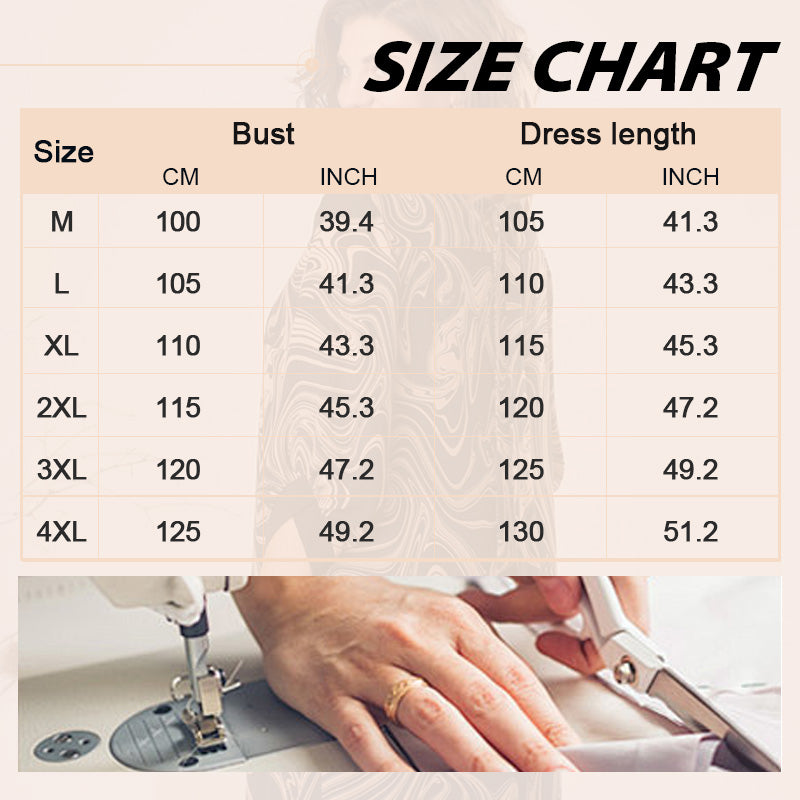 🌸Bardzo długa sukienka z marmurkowym nadrukiem