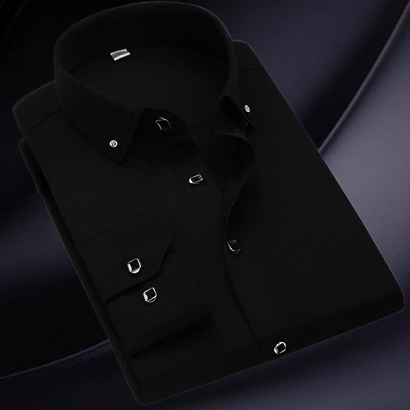 ✨Męska, wysokiej jakości bawełniana koszula z długim rękawem