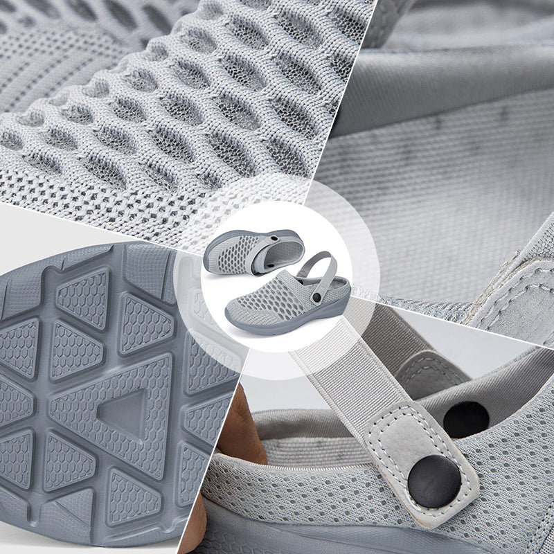 Modne, siateczkowe, oddychające, półwsuwane sandały