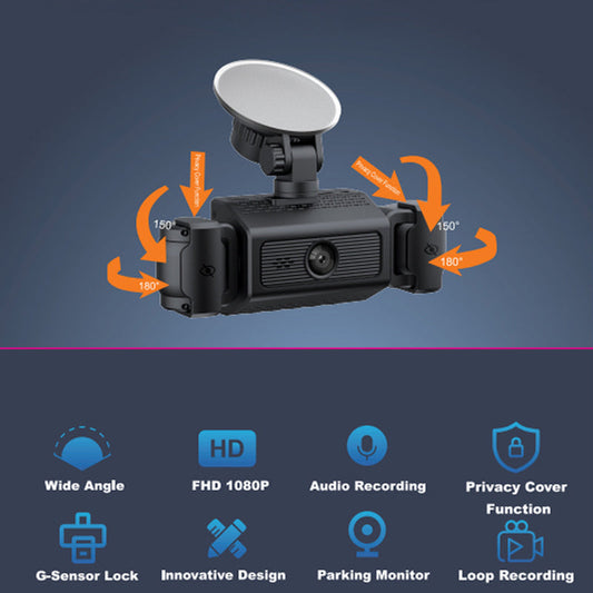 🔥4-kanałowa kamera samochodowa HD z noktowizorem