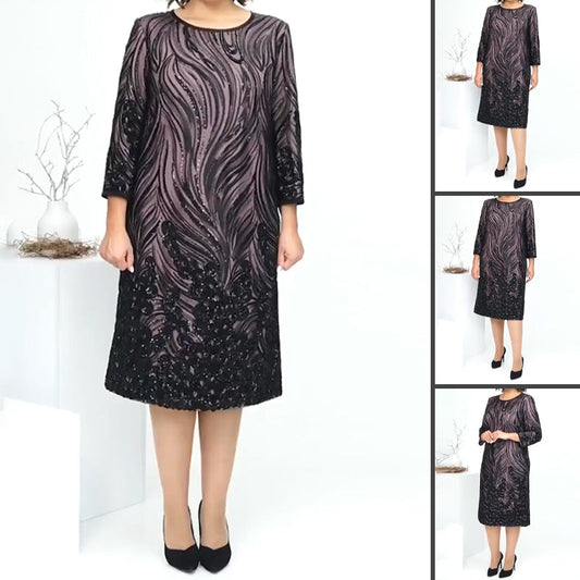 Suknia wieczorowa damska w kształcie litery A z cekinami