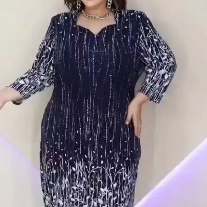 【S-4XL】🌿 Elegancka damska sukienka z długim rękawem