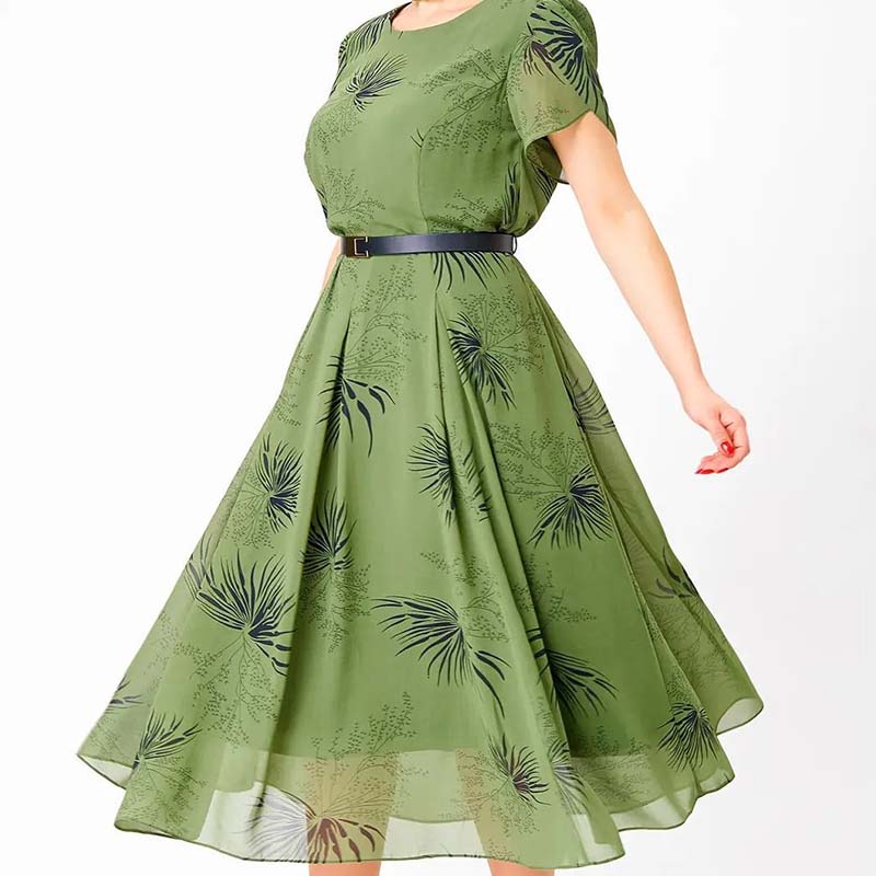 🔥 Sukienka o kroju litery A z paskiem | Sukienka w kwiatowym i letnim stylu