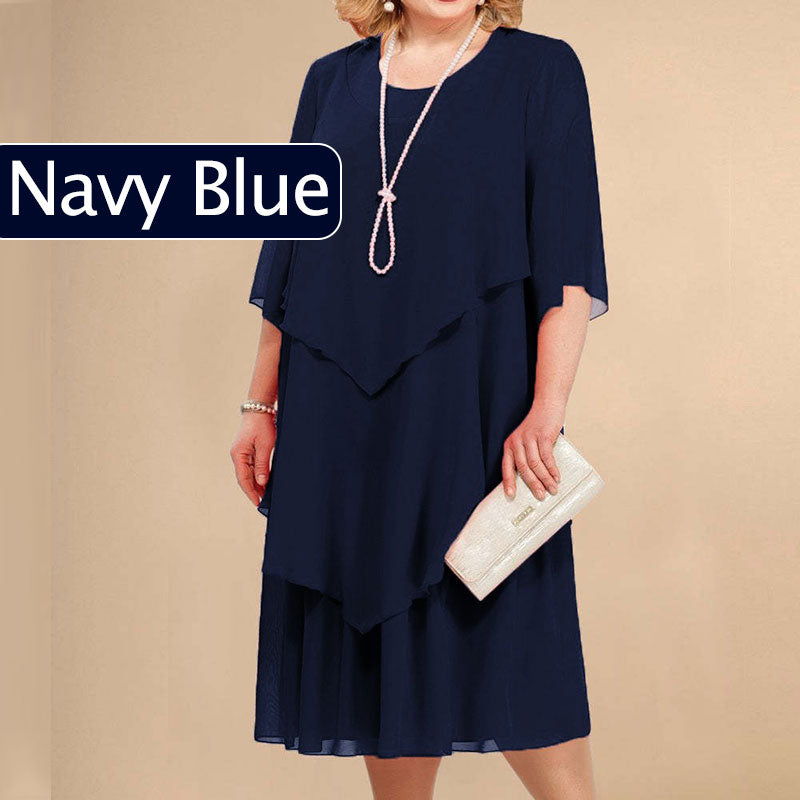 💖Sukienka midi w dużym rozmiarze