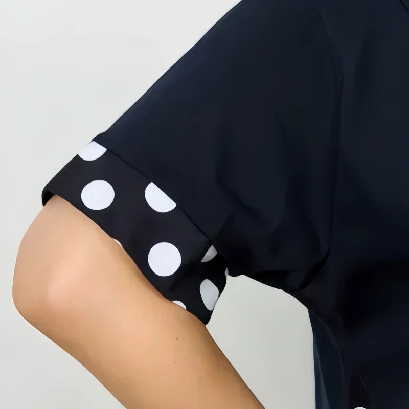 Letnie luźne sukienki damskie z krótkim rękawem i nadrukiem w kształcie litery A