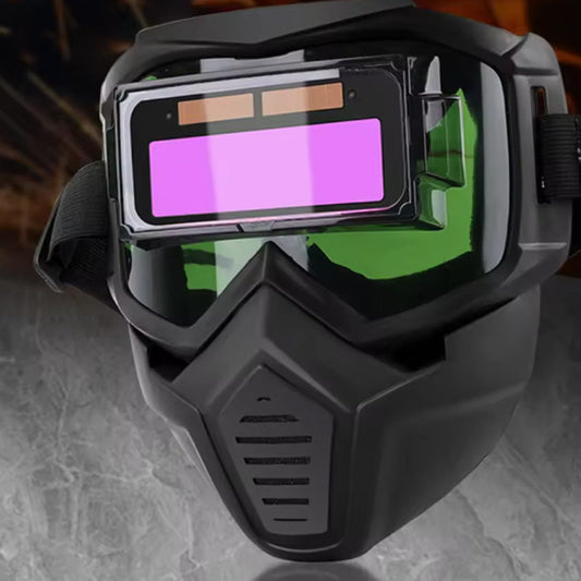 ⚡Automatyczne przyciemnianie pełna twarz maska ochronna spawalnicza✨