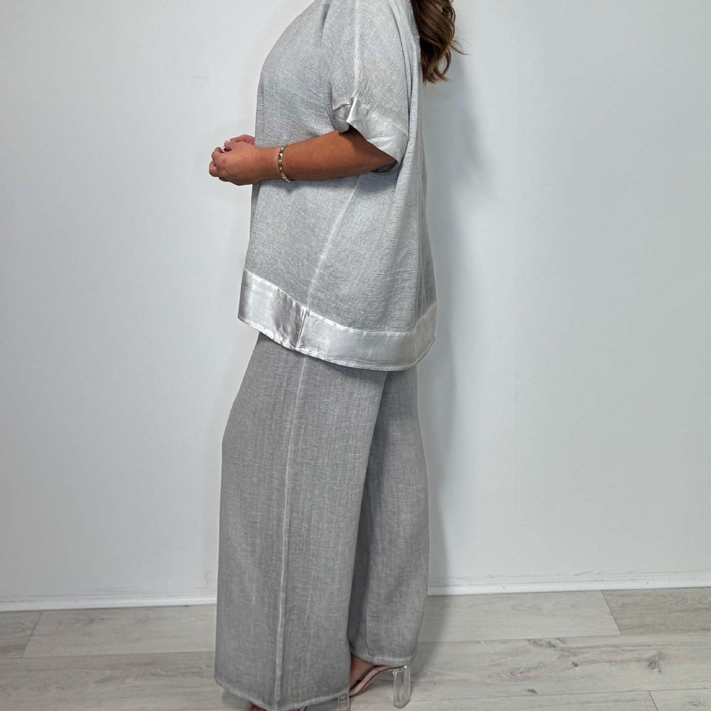 🌷💗Swobodny dwuczęściowy zestaw z dekoltem w kształcie litery V