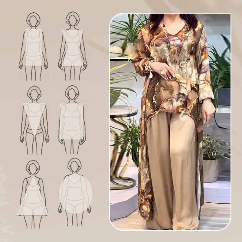 ❤️Dwuczęściowy komplet damski z modnym nadrukiem na górze i spodniach