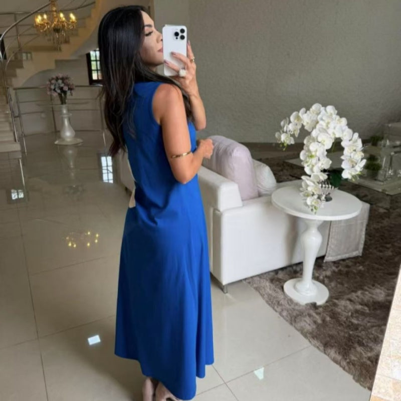 👗 Sukienka bez rękawów dla kobiet z nadrukiem kwiatowym 🌸