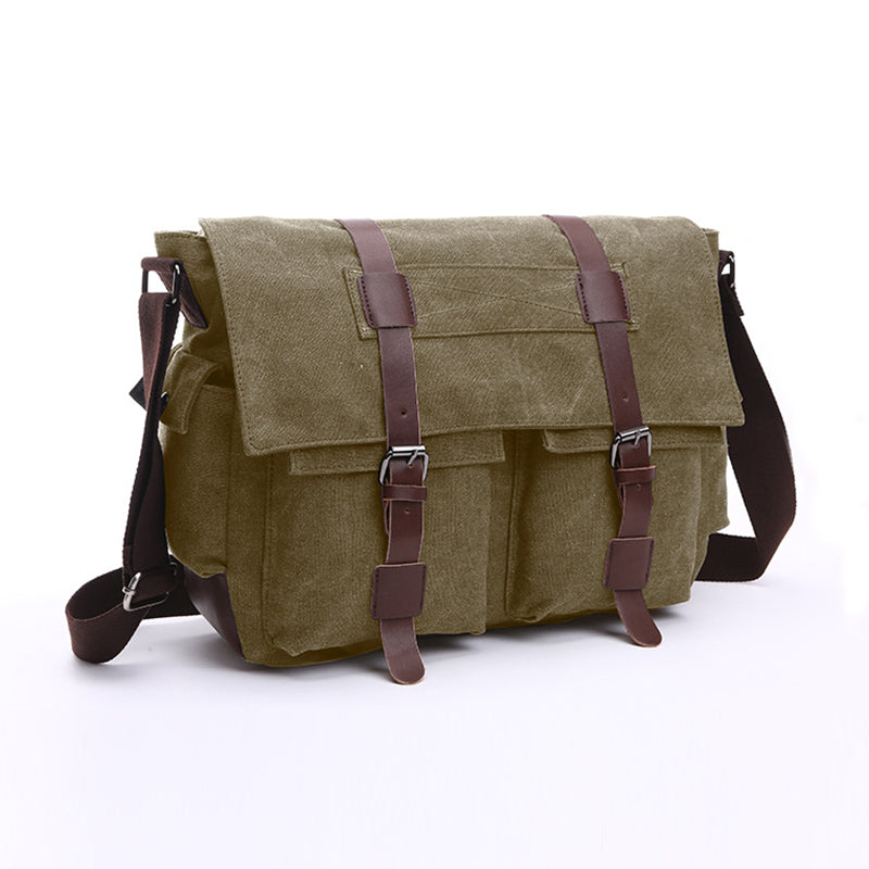 Męska płócienna torba na ramię o dużej pojemności