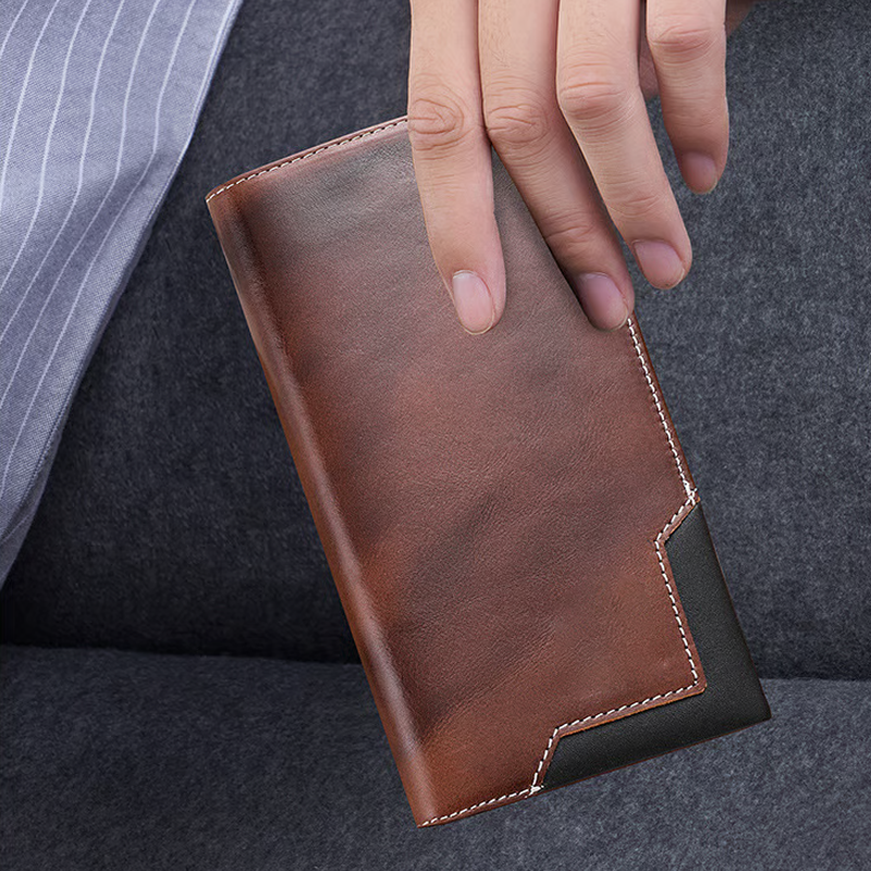 Długi portfel męski w stylu vintage