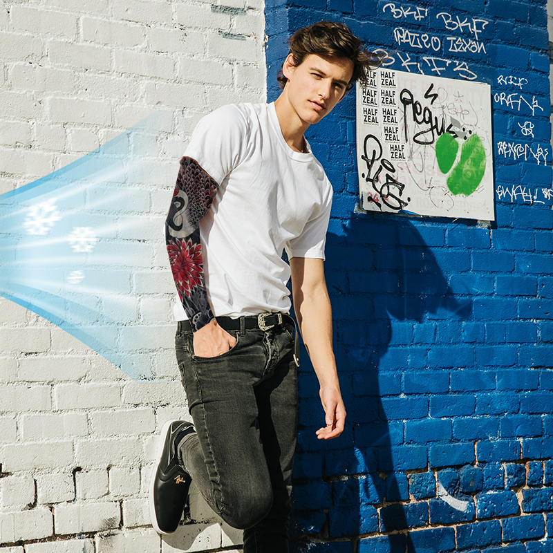 🔥Nowy trend ❤️‍🔥 Ultracienkie rękawy przeciwsłoneczne z wzorem tatuażu