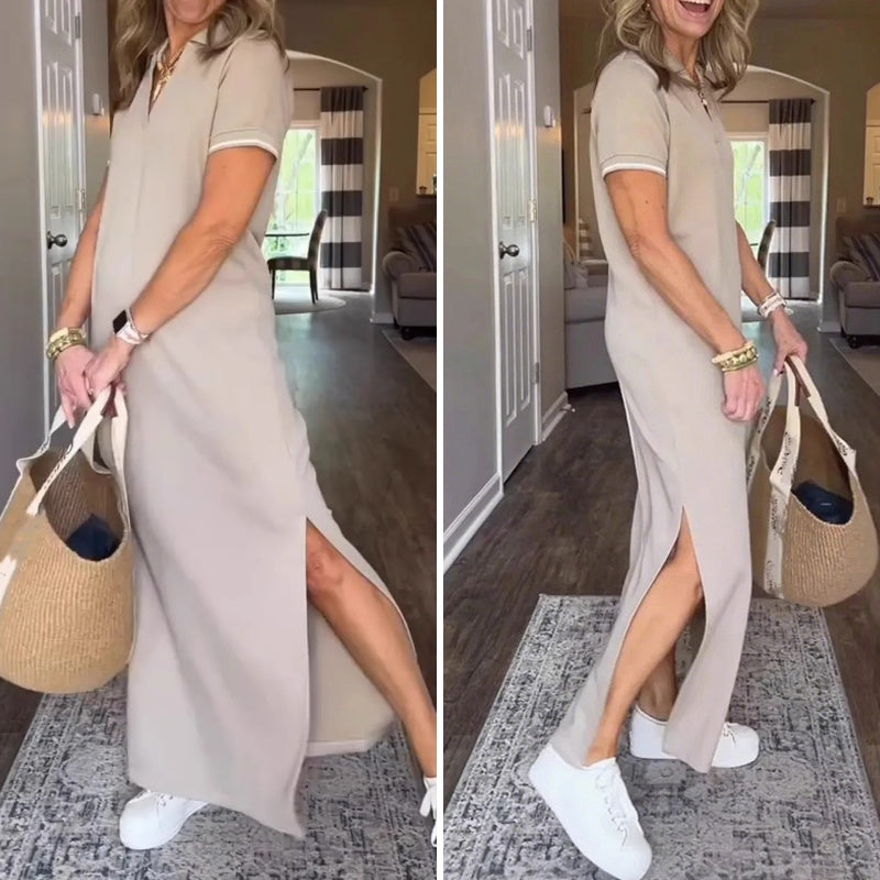 Spódnica damska maxi z rozcięciem na boku