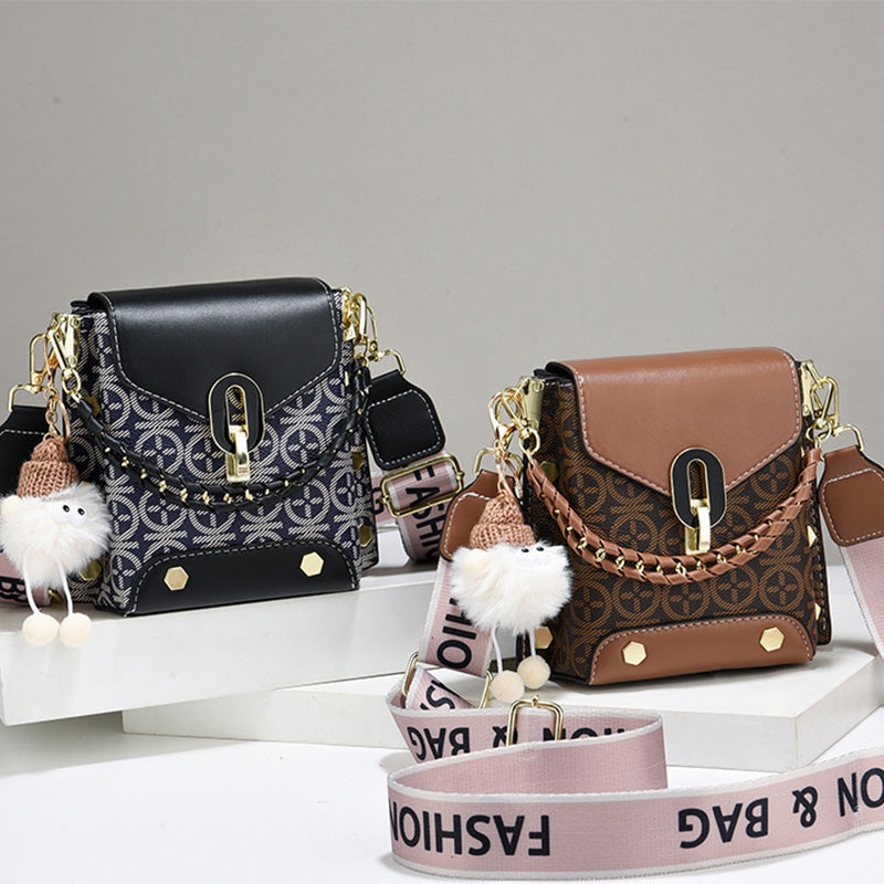 Damska modna skórzana torba crossbody