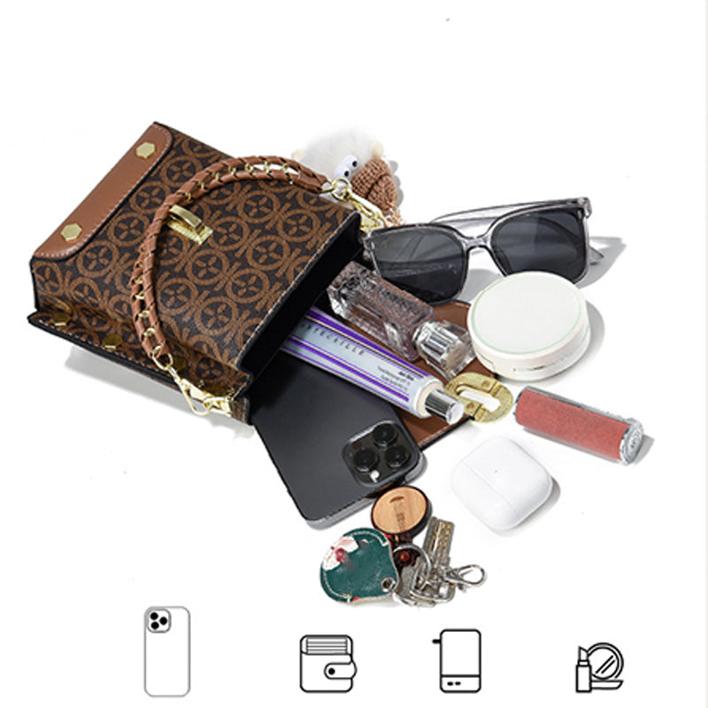 Damska modna skórzana torba crossbody