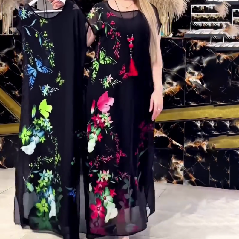 👗Eleganckie sukienki z tiulu w kwiaty dla kobiet🌸