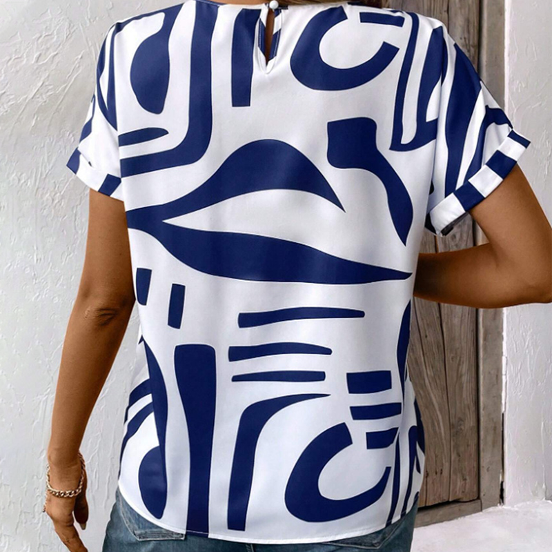 Casualowa koszulka damska z krótkim rękawem