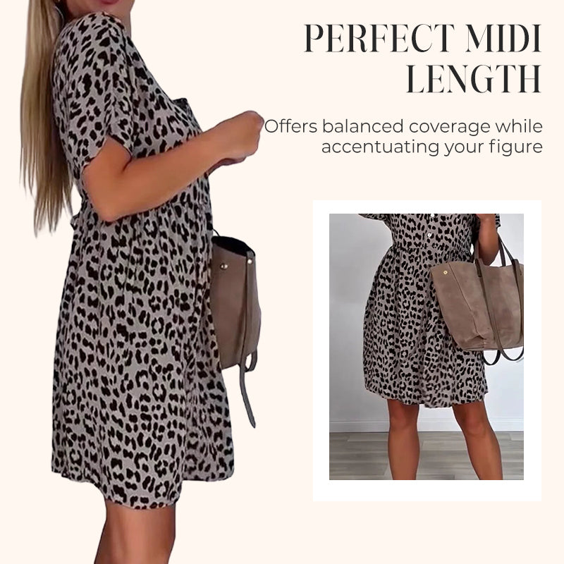 【S-3XL】🌸Sukienka z krótkim rękawem w kwiaty