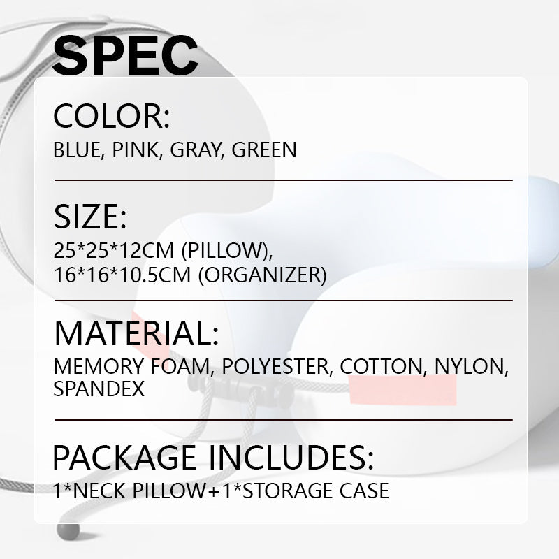 😴Poduszka pod szyję z pianki memory w kształcie litery U