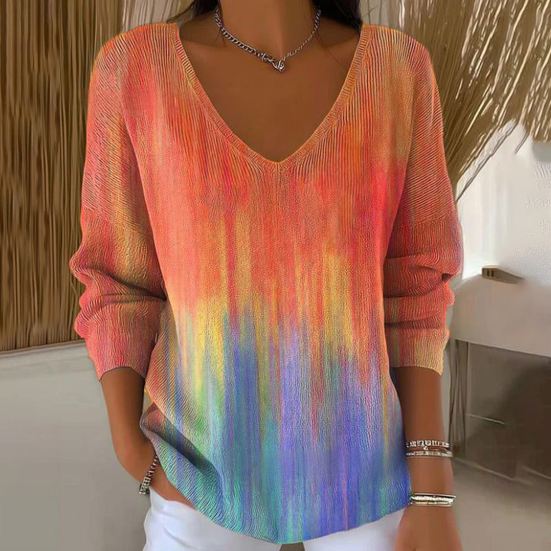 Dzianinowa bluza z długimi rękawami